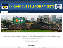Tablet Screenshot of chicagocubsbleachertickets.com